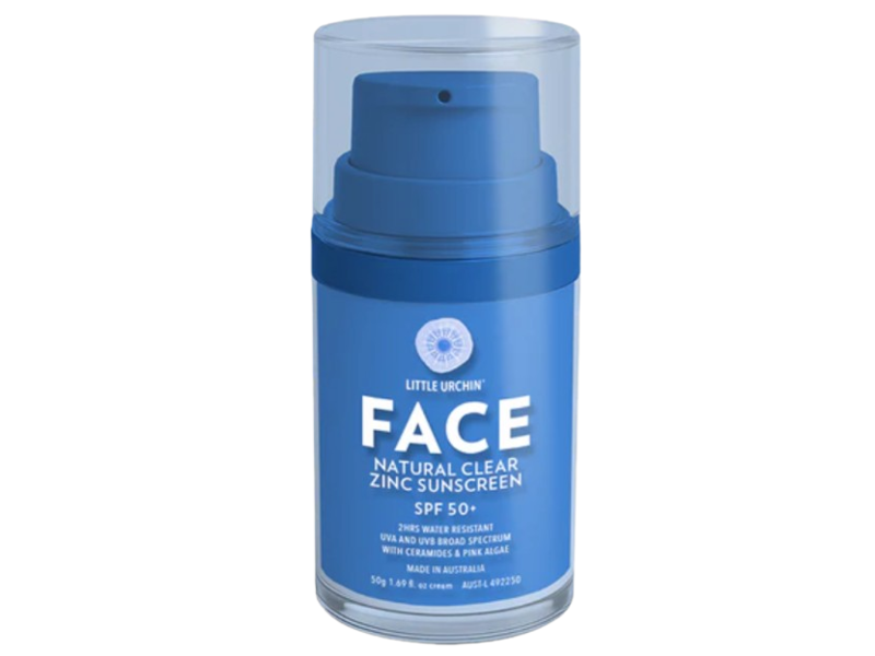 Little Urchin Face Natura Clear Zinc Sunscreen, SPF 50+, 1.69 fl oz/50 g