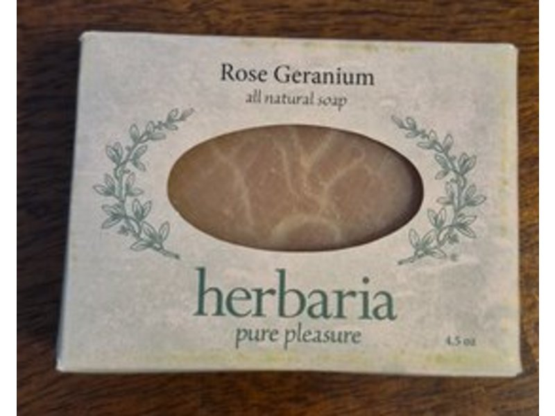 Herbaria Pure Pleasure All Natural Soap, Rose Geranium, 4.5 oz
