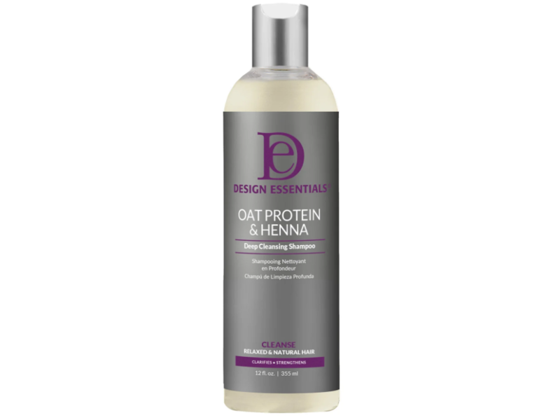 Design Essentials Deep Cleansing Shampoo, Oat Protein & Henna, 12 fl oz/355 mL