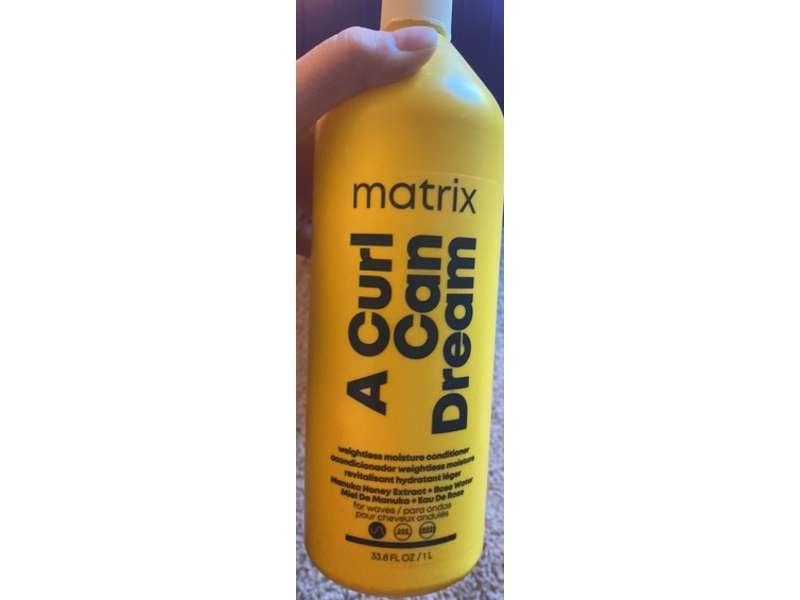 Matrix A Curl Can Dream Weightless Moisture Conditioner, Manuka Honey Extract + Rose Water, 33.8 fl oz/1 L