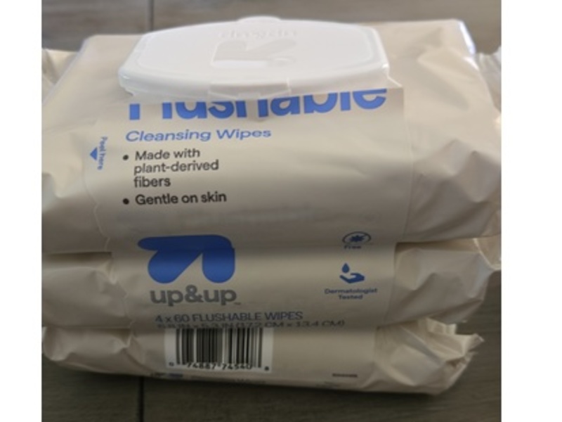 Up & Up Flushable Cleansing Wipes, 240 Count