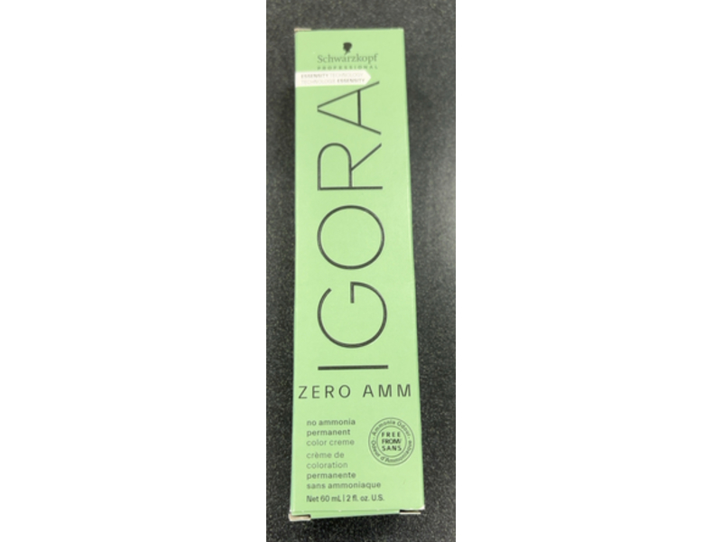 Schwarzkopf Igora Zero Amm Permanent Color Creme, 8-0 Light Blonde Natural, 2 fl oz/60 mL