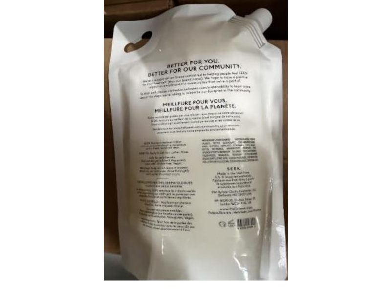 SEEN Shampoo Eco-Refill, Fragrance Free, 32 fl oz/946 mL