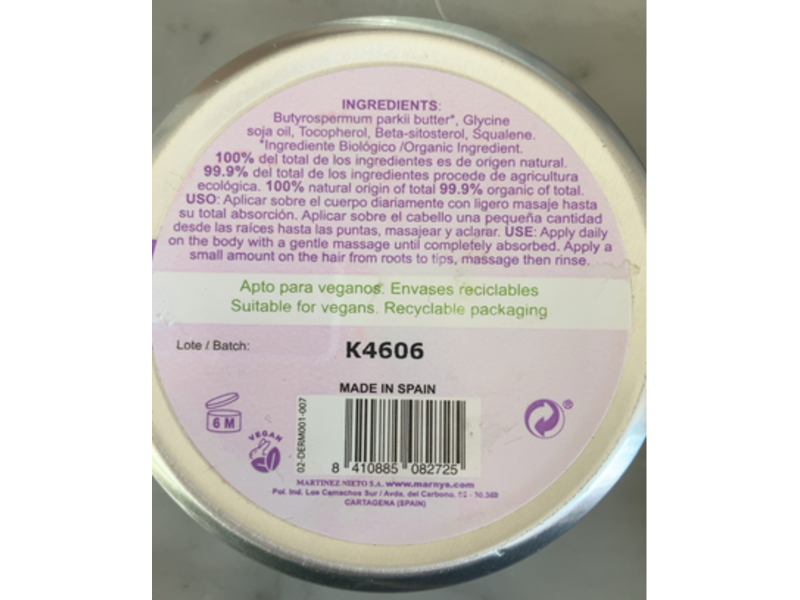 Marnys Dermpur Nourish Hair Cream, Shea Butter, 3.25 oz/100 g