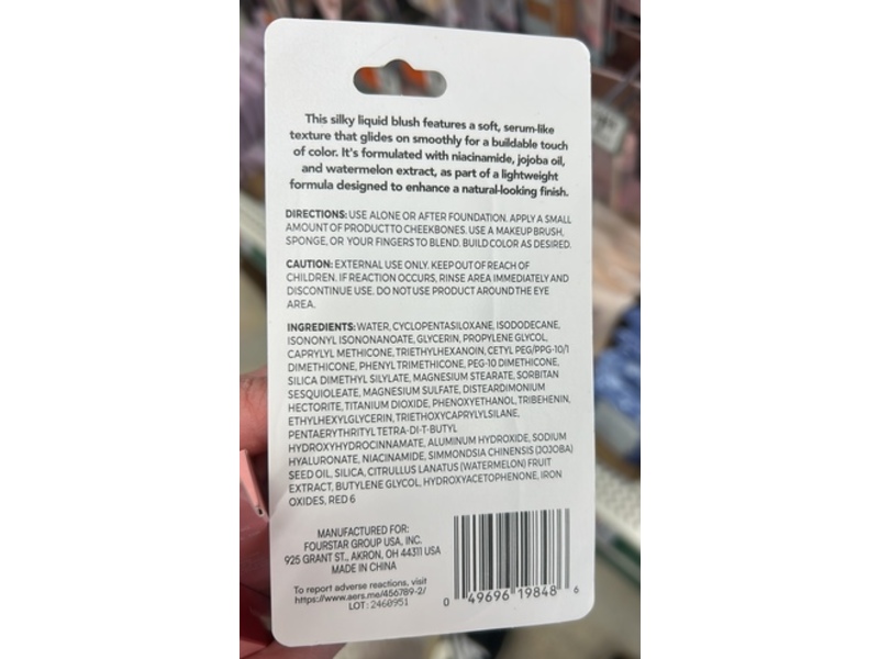 b.pure Glow Up Serum Blush, Sunset Coral, Niacinamide, Jojoba Oil & Watermelon Extract, 0.4 fl oz/12 mL