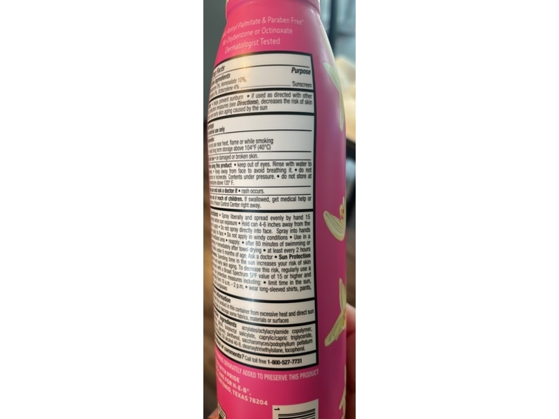 H-E-B Sunscreen Spray, SPF 50, Mexican Vanilla Scented, 5.5 oz/156 g