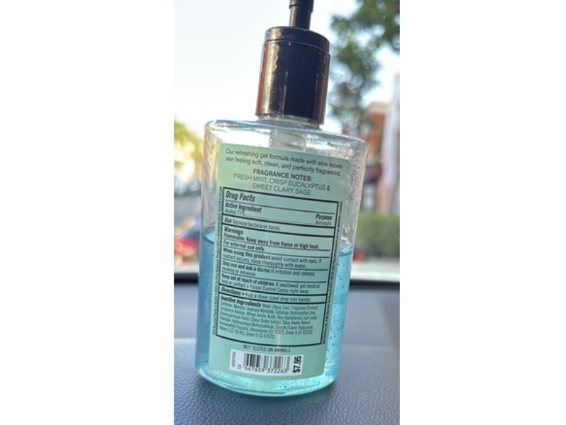 Bath & Body Works Anti-Bacterial Hand Gel, Eucalyptus Spearmint, 7.6 fl oz/225 mL
