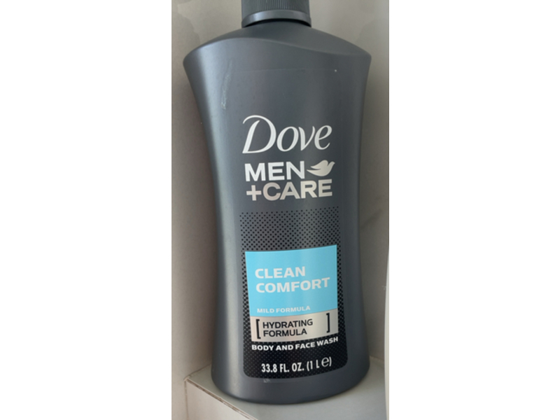 Dove Men + Care Body & Face Wash, Clean Comfort, 33.8 fl oz/1 L, Pack of 2