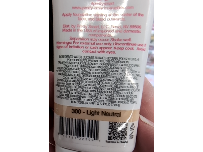 Pretty Smart Instant Chemistry Medium Coverage Foundation, 300 Light Neutral, 1.08 fl oz/32 mL