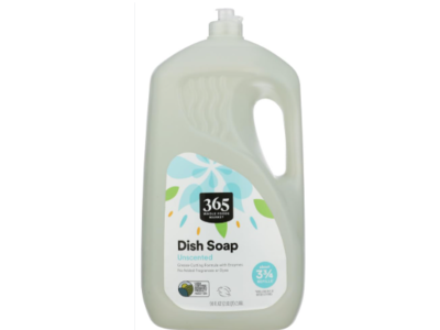 365 Whole Food Market Dish Soap, Unscented, 90 fl oz/2.66 L