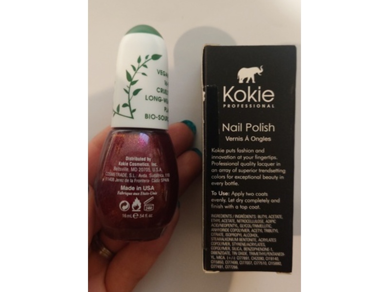 Kokie Cosmetics Nail Lacquer, Prima Donna GP47, 0.54 fl oz/16 mL