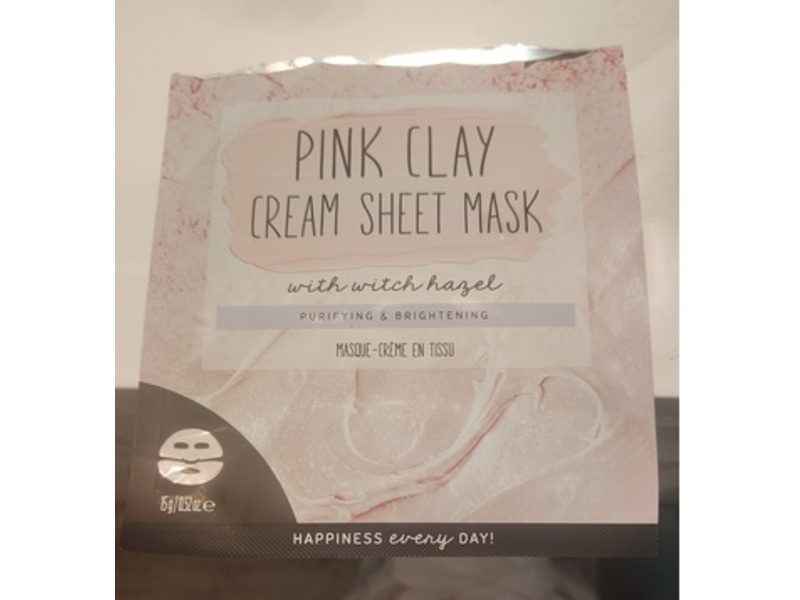 Oh K! Pink Clay Cream Sheet Mask, Witch Hazel, 0.52 oz/15 g
