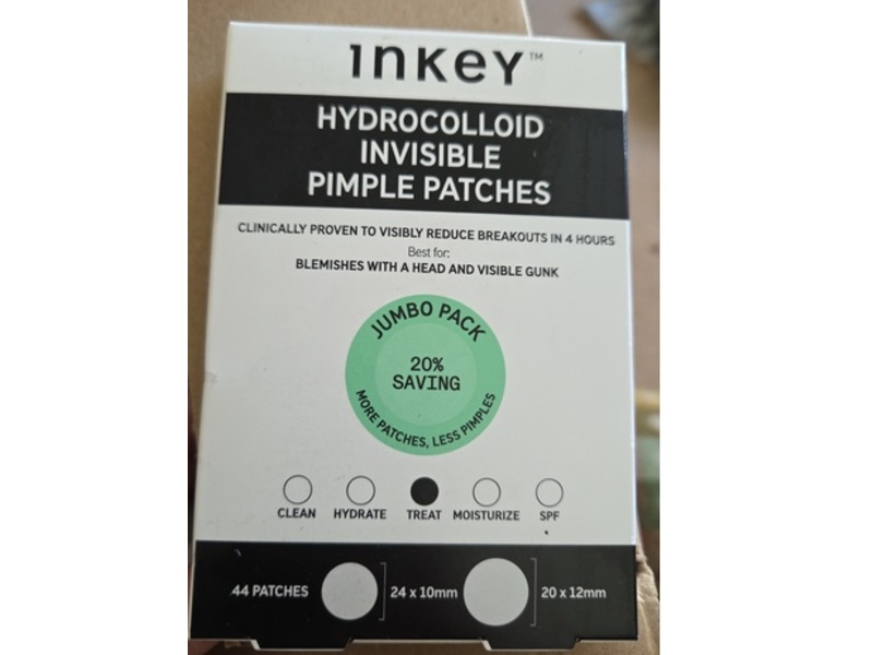 The Inkey Hydrocolloid Invisible Pimple Patches, 44 Count