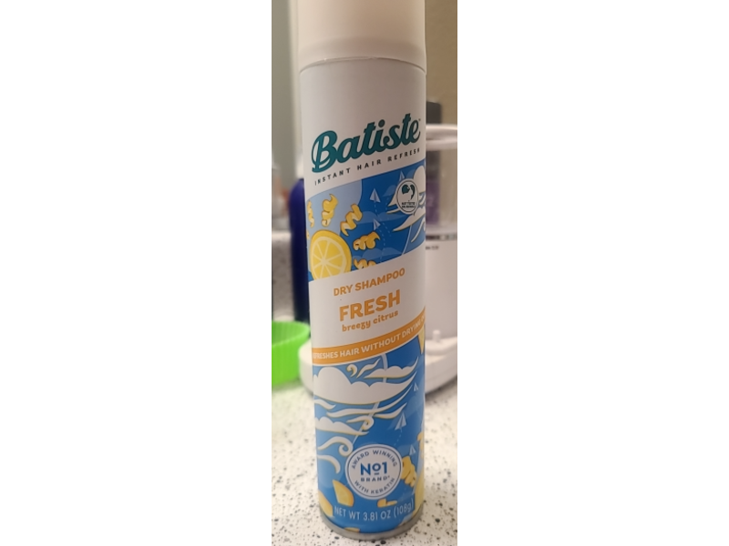Batiste Dry Shampoo, Fresh Breezy Citrus, 3.81 oz/108 g