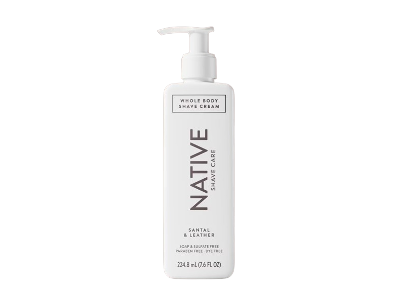 Native Whole Body Shave Cream, Santal & Leather, 7.6 fl oz/224.8 mL