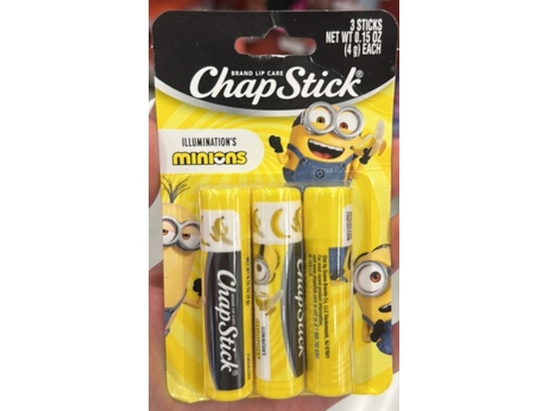 ChapStick Illumination's Minions Lip Balm, Banana-nana, 0.15 oz/4 g, Pack Of 3