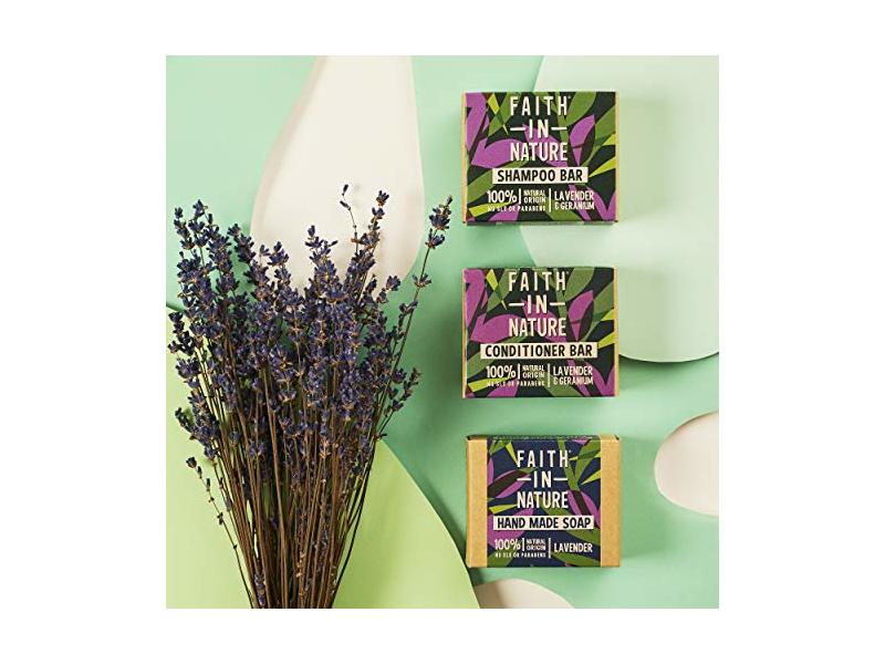Faith in Nature Shampoo Bar, Natural Lavender & Geranium