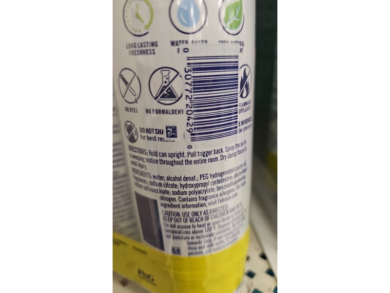 Febreze Air Mist Freshener, Heavy Duty Crisp Clean, 16.2 oz/460 g, 2 Count