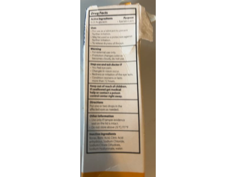 Optase Hylo Relief Dry Eye Therapy Drops, 0.33 fl oz/10 mL