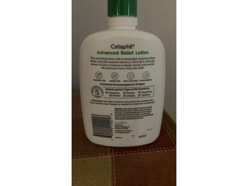 Cetaphil Advanced Relief Lotion With Shea Butter, Sensitive Skin, 20 fl oz/591 mL