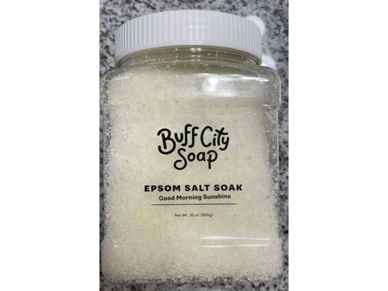 Buff City Soap Epsom Salt Soak, Good Morning Sunshine, 30 oz/850 g