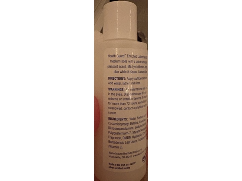 Health Guard Enriched Lotion Hand Soap with Aloe Vera, 4 fl oz/118 mL