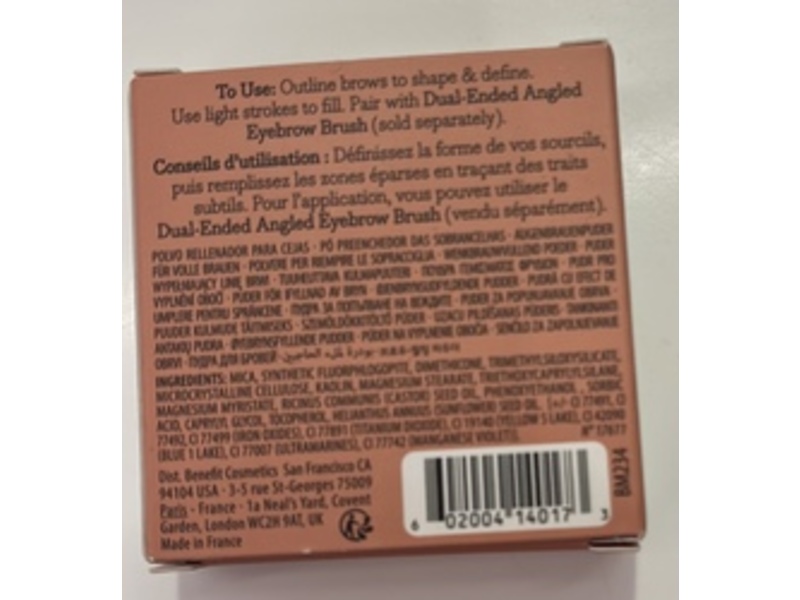 Benefit Good Proof Brow Powder, Cool Light Blonde, 0.06 oz/1.9 g