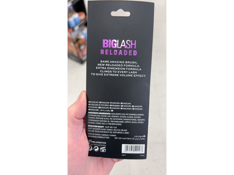 Makeup Revolution Big Lash Reloaded Volume Mascara - True Black - USA - 0.54 fl oz