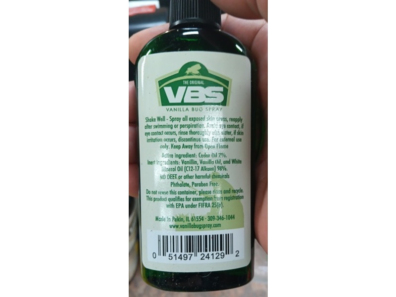 Vanilla Bug Spray, Vanilla, 4 fl oz