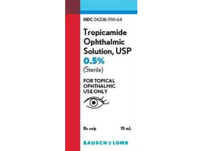 Tropicamide Ophthalmic Solution, USP 0.5%, 15 mL, Bausch & Lomb (Rx)