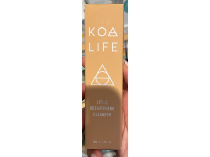 Koa Life Brightening Facial Cleanser, Vitamin C, 1.7 fl oz/50 mL