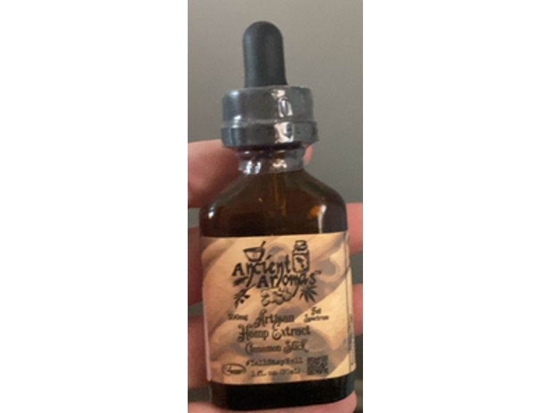 Ancient Aromas Artisan Full-Spectrum Hemp Extract, Cinnamon Stick, 1 fl oz/30 mL