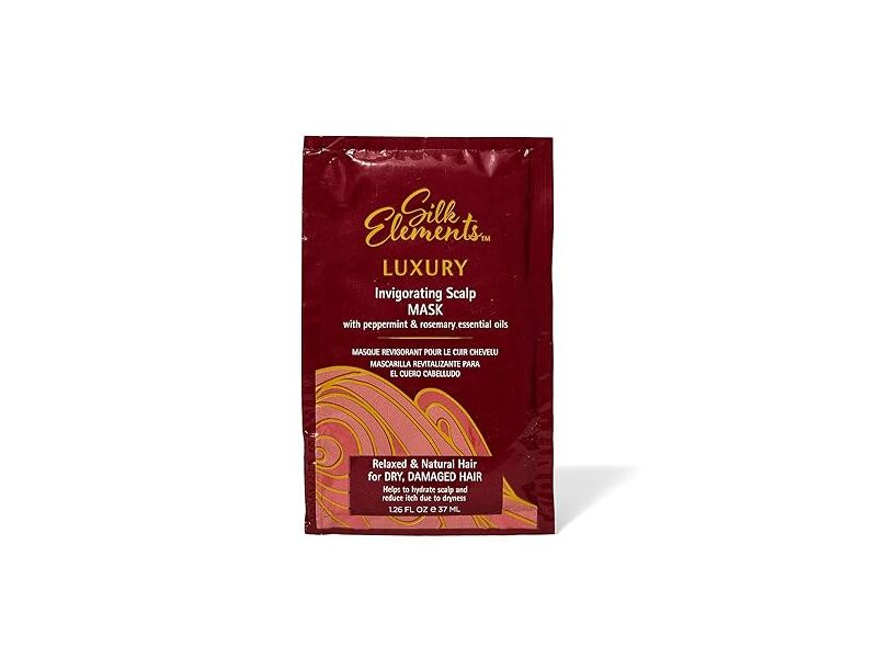 Silk Elements Luxury Invigorating Scalp Mask, Peppermint & Rosemary Essential Oils, 1.26 fl oz/37 mL