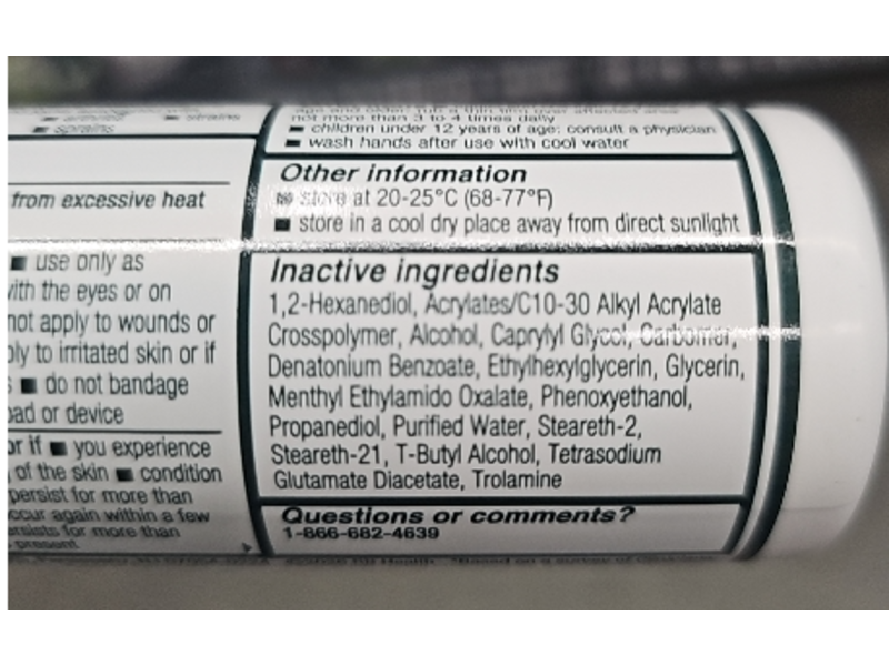 Biofreeze Triple Target Roll-On Pain Relieving Gel, 2.5 fl oz/74 mL
