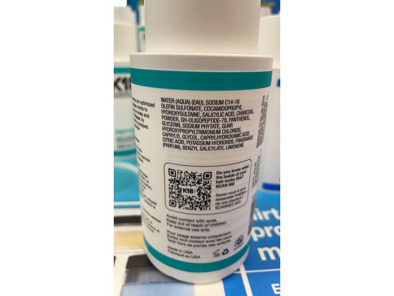 K18 Biomimetic Hairscience Peptide Prep Detox Shampoo, 8.5 fl oz/250 mL