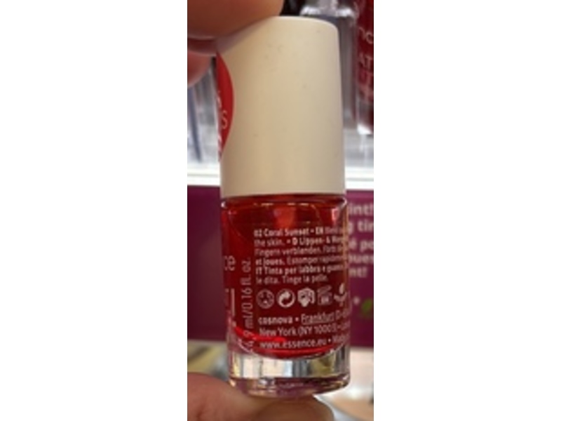 Essence What a Tint! Lip & Cheek Tint, 02 Coral Sunset, 0.16 fl oz/4.9 mL