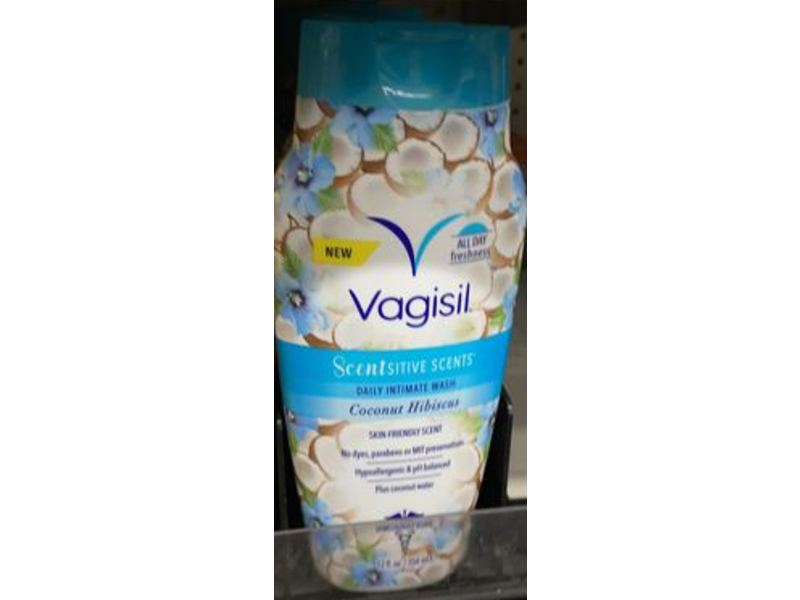 Vagisil Scentsitive Scents Daily Intimate Wash, Coconut Hibiscus, 12 fl oz/354 mL, Pack Of 3