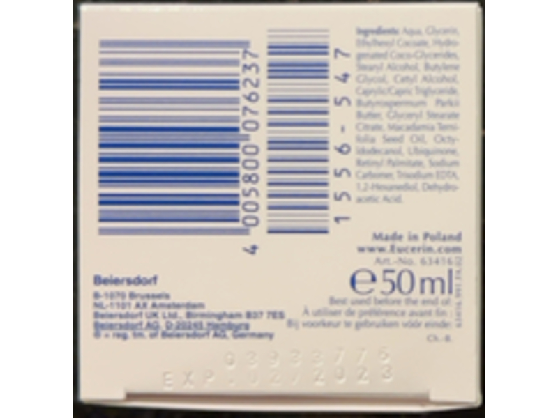 Eucerin Q10 Active Night Cream, 50 mL