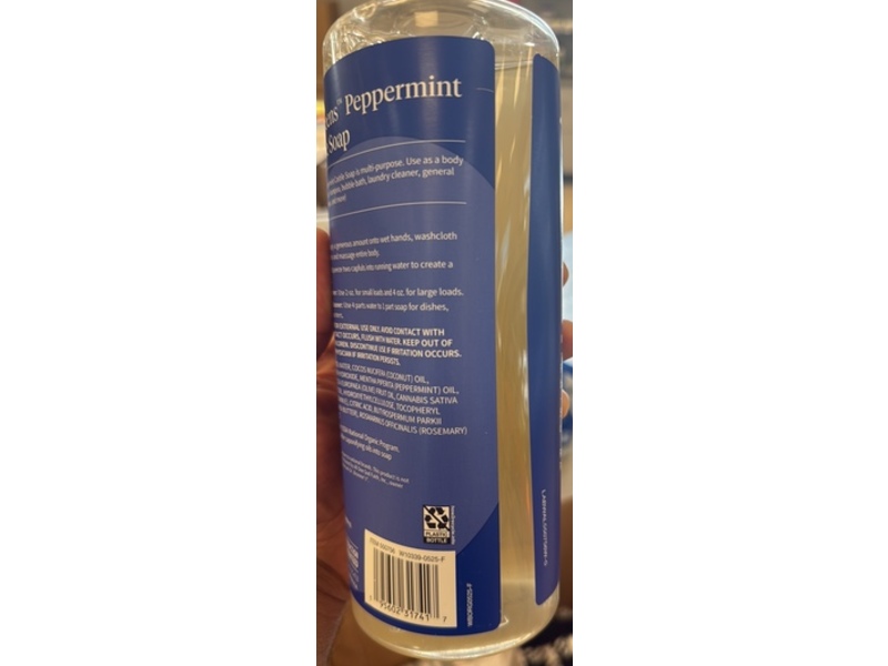 Walgreens Multi-Purpose Castile Soap, Peppermint, 32 fl oz/946 mL