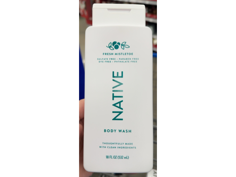 Native Body Wash, Fresh Mistletoe, 18 fl oz/532 mL