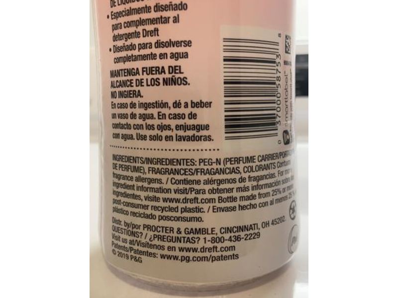 Dreft Blissfuls In-Wash Scent Booster, Baby Fresh Scent, 20.1 oz/570 g