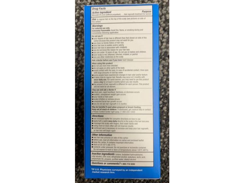 CVS Health Hair Regrowth Treatment, Minoxidil Topical Aerosol 5% Foam, 2.11 oz/2-60 g