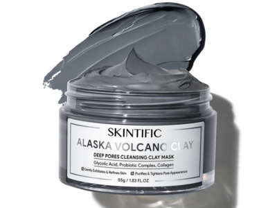 Skintific Deep Pores Cleansing Clay Mask, Alaska Volcano Clay, 1.83 fl oz/ 55 g