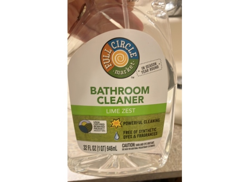Full Circle Market Bathroom Cleaner, Lime Zest, 32 fl oz/946 mL