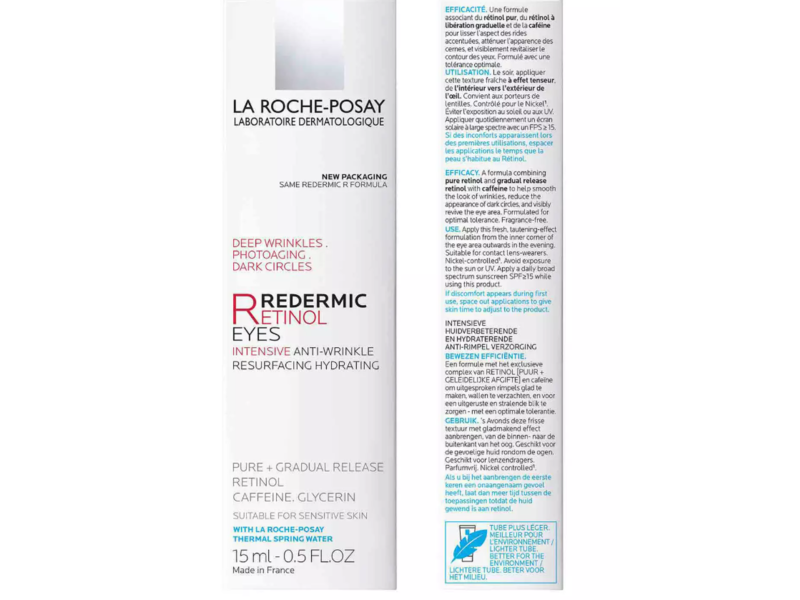 La Roche-Posay Redermic Anti-Ageing Anti-Wrinkle Eye Cream, 15 mL