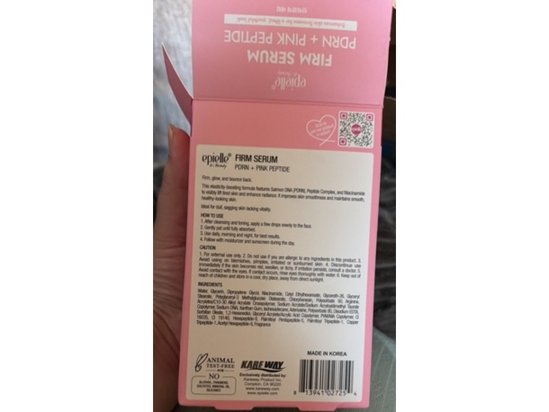 Epielle Firm Serum PDRN + Pink Peptide, 1.76 fl oz/50 mL