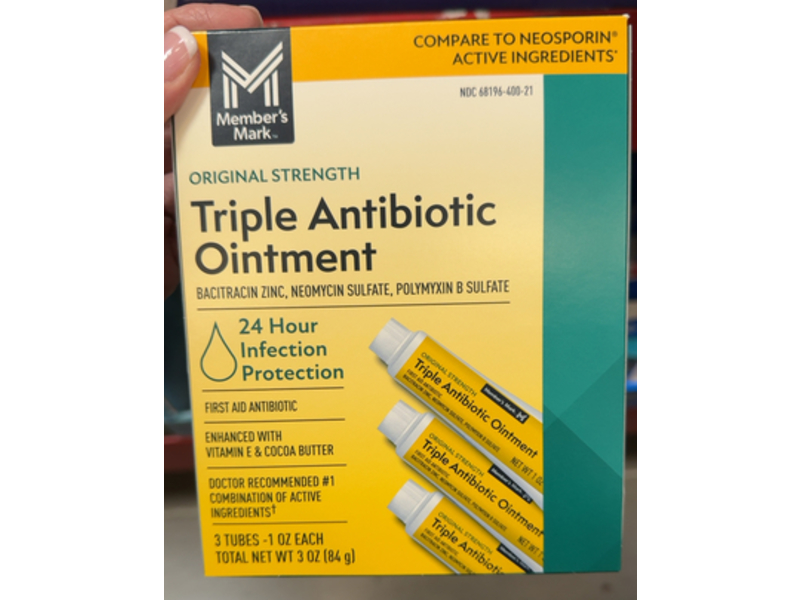 Member's Mark Triple Antibiotic Ointment, 3 oz/84 g, 3 Count