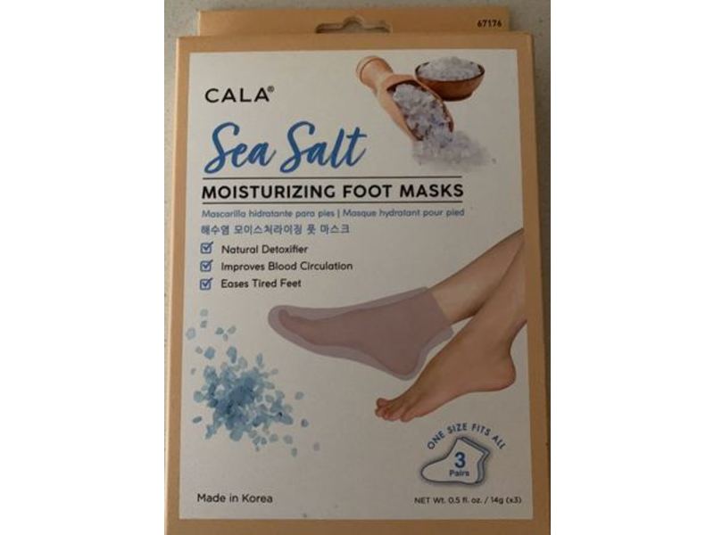 Cala Moisturizing Foot Mask, Sea Salt, 0.5 fl oz/14 g