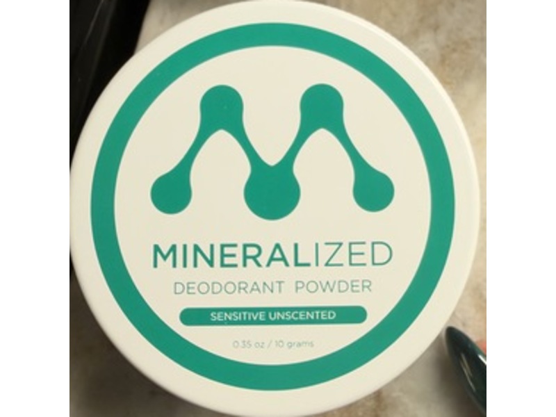 Mineralized Deodorant Powder, Sensitive Unscented, 0.35 oz/10 g