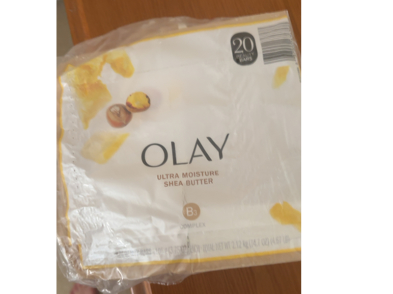 Olay Ultra Moisture Beauty Bar, Shea Butter, 3.75 oz/106 g, 20 Count